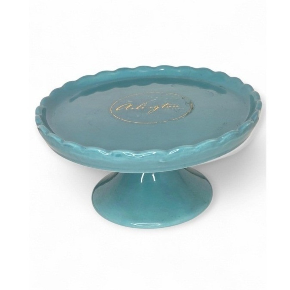 Blue Ceramic Dessert Cake Stand Tray‎ Spring Easter Pastel